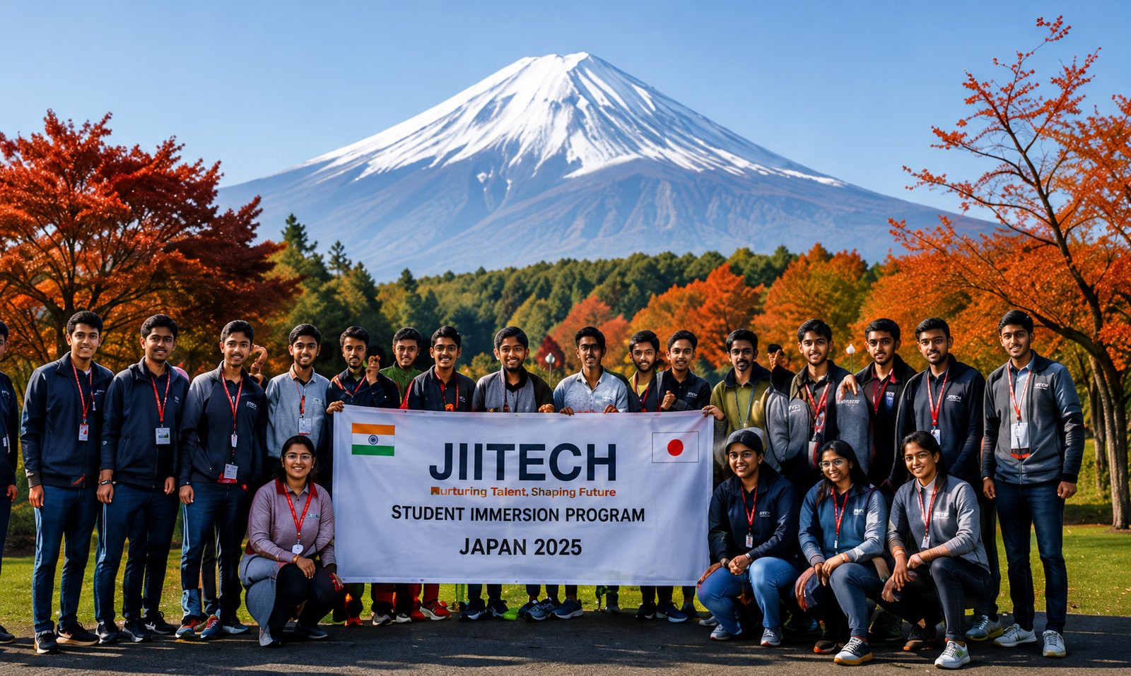 Students experiencing Japan with JIITECH